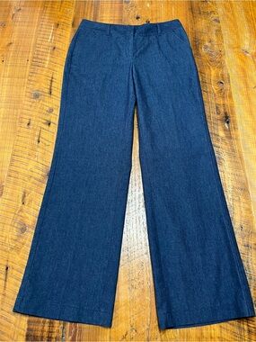 la Vita Dark Denim Classic Tailored Wide Leg Jeans Size 10